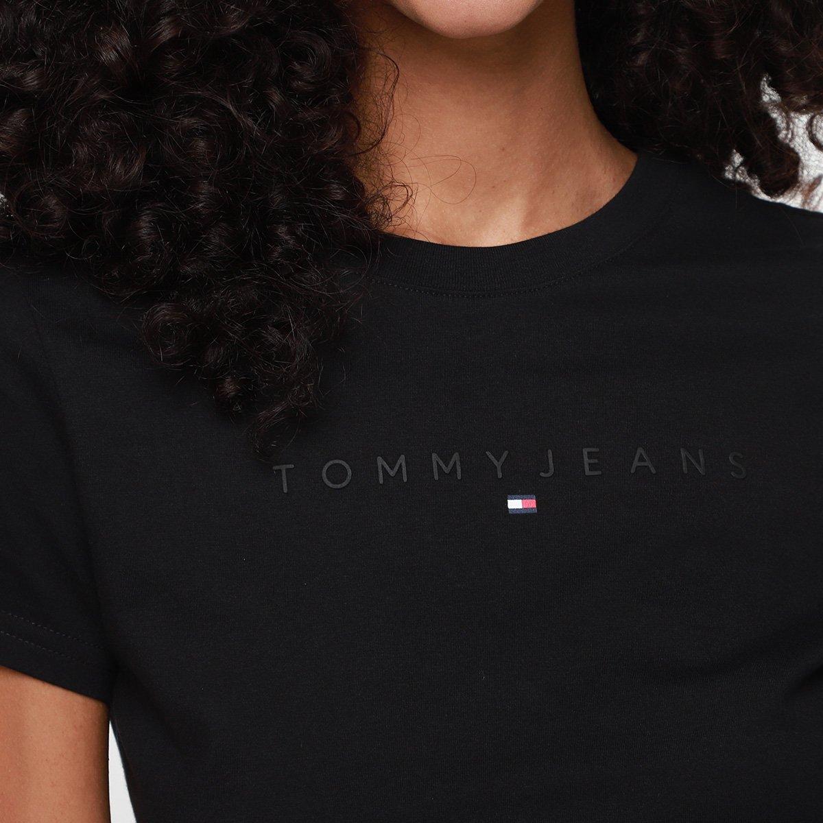 Camiseta Slim Tommy Jeans Tonal Linear Feminina - 3