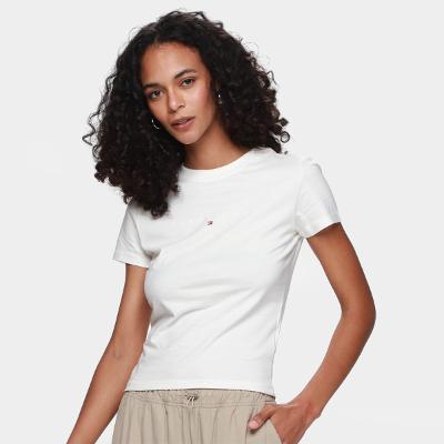 Camiseta Slim Tommy Jeans Tonal Linear Feminina