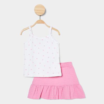 Conjunto Infantil Hering Camiseta + Short Casual Menina