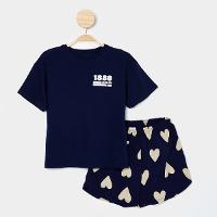 Conjunto Infantil Hering Camiseta + Short Menina - 1