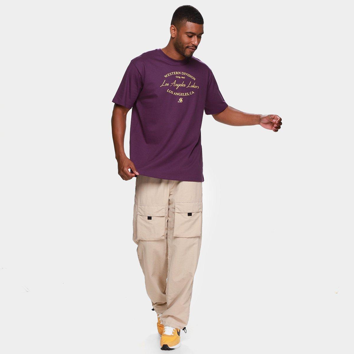 Camiseta NBA Los Angeles Lakers Seal Masculina - 5