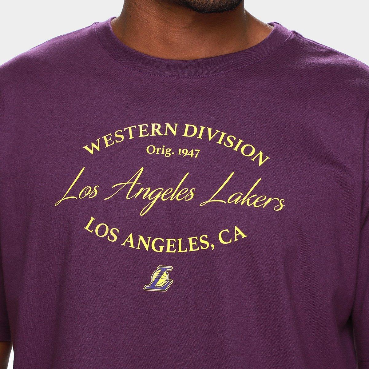 Camiseta NBA Los Angeles Lakers Seal Masculina - 3