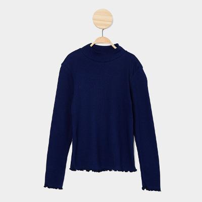 Blusa Infantil Manga Longa Hering Casual Menina