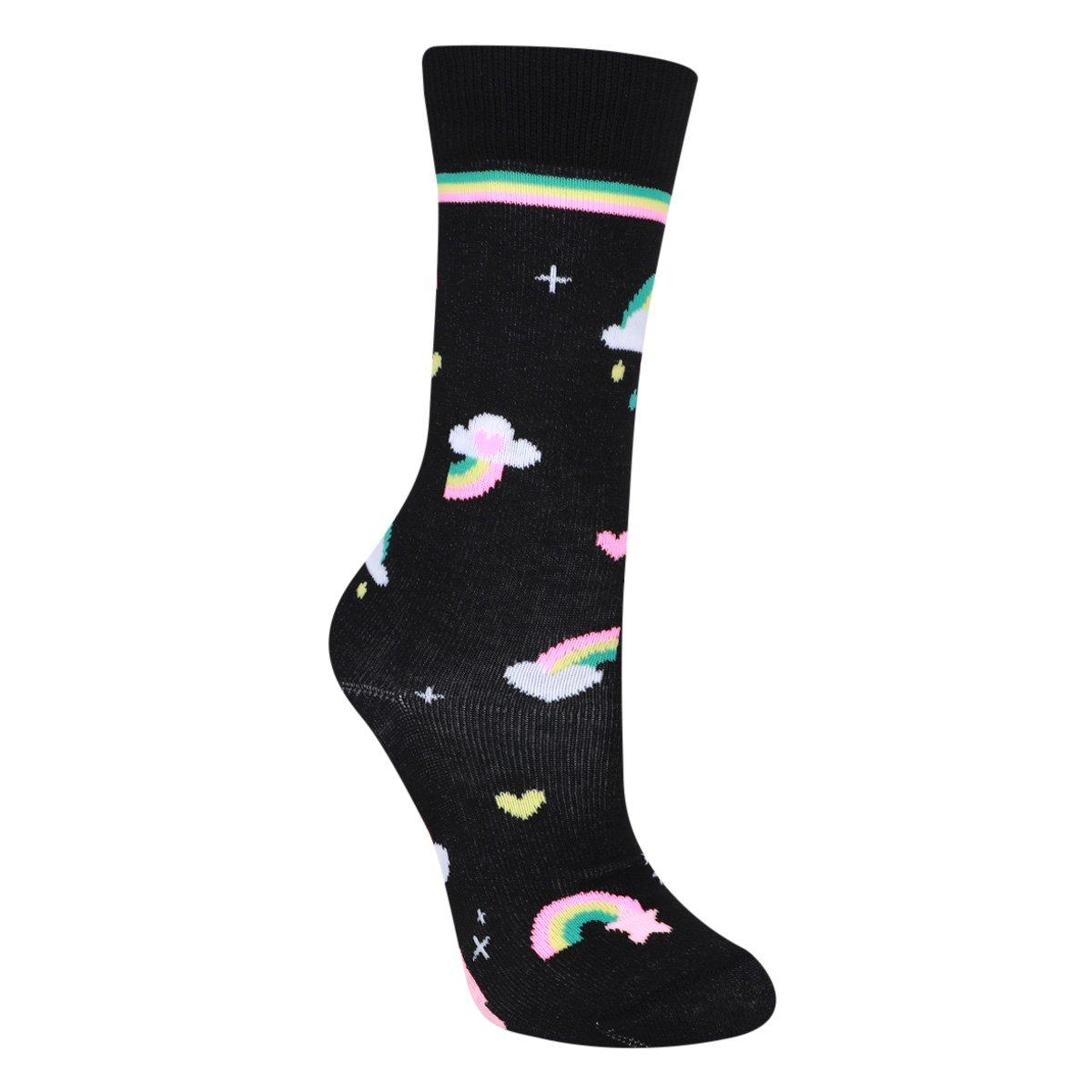 Meia Infantil Puket 3/4 Estampada Menina - 1