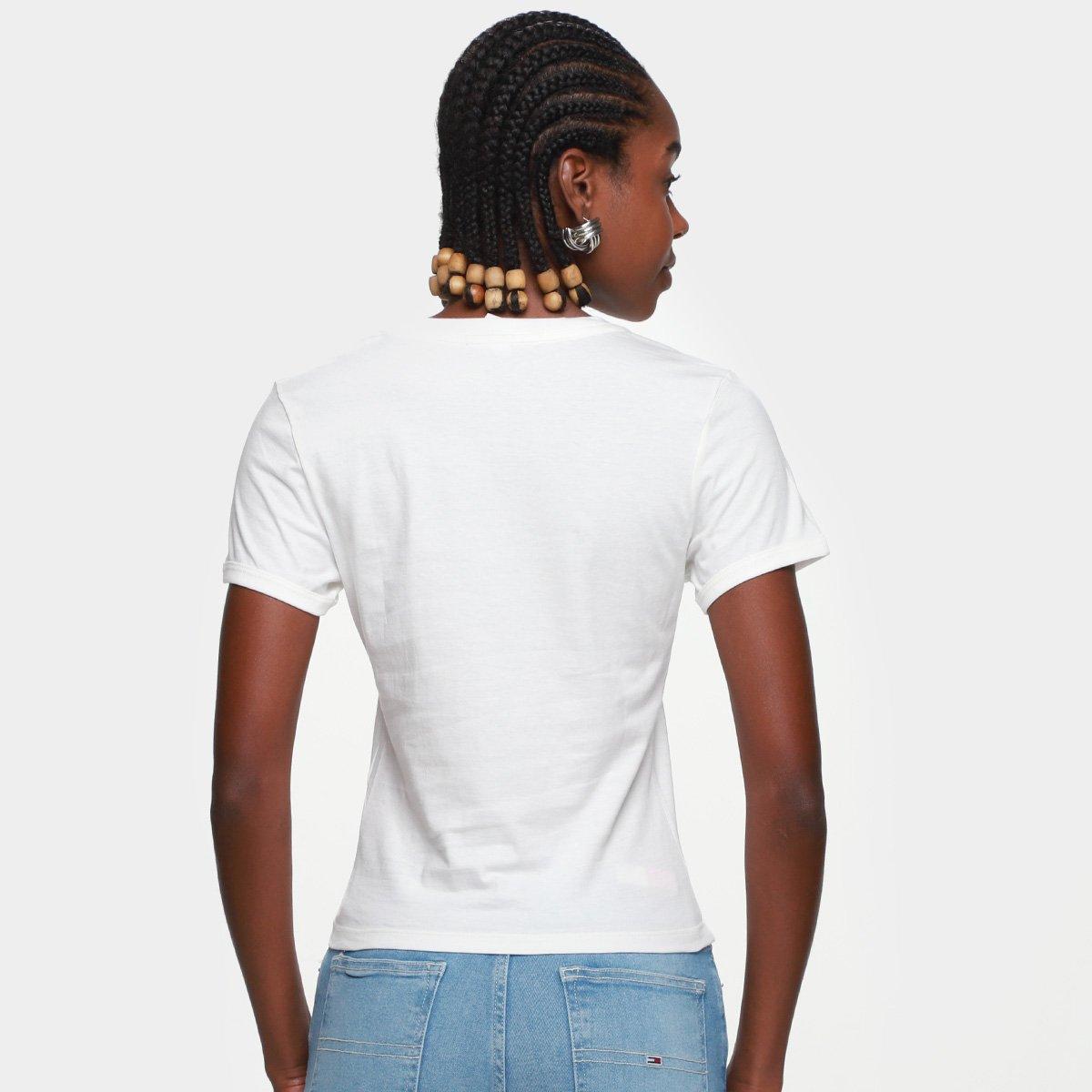 Camiseta Tommy Jeans Crest NYC Ringer Feminina - 2