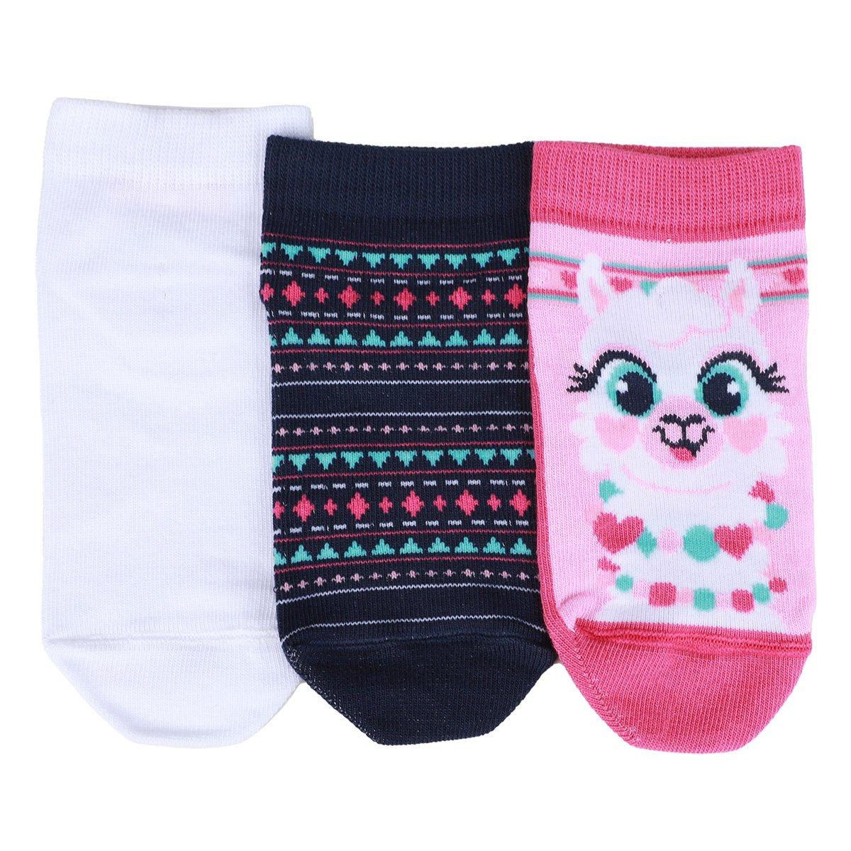 Meia Infantil Puket Tripack Micro Menina - 1