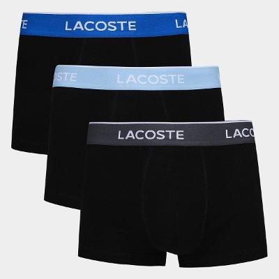 Kit Cueca Boxer Lacoste Masculina - 3 Peças