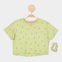 Blusa Infantil Hering + Acessório P/ Cabelo Menina - 1