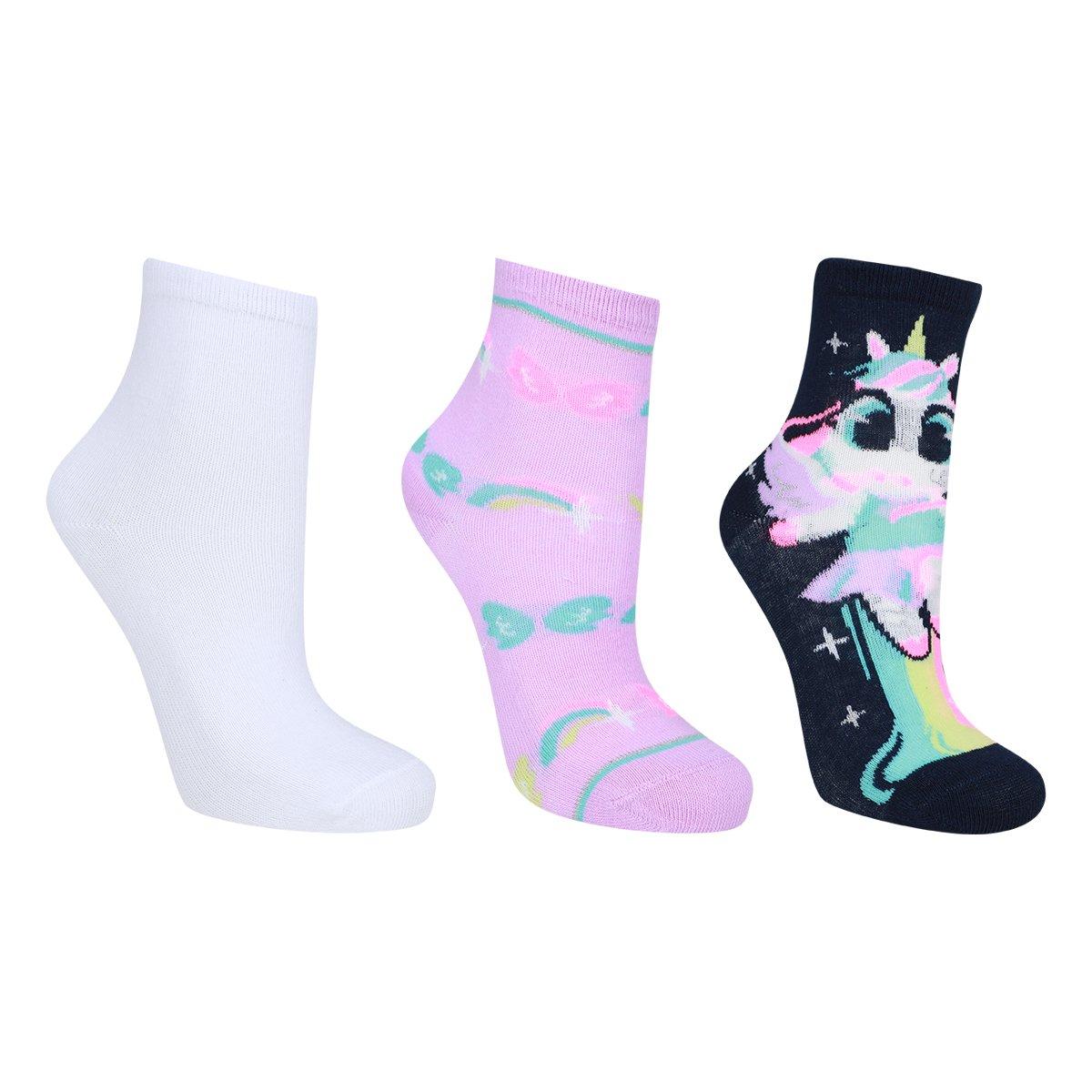 Meia Infantil Puket Soquete Menina - 1