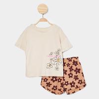 Conjunto Infantil Hering Camiseta + Short Casual Menina - 1