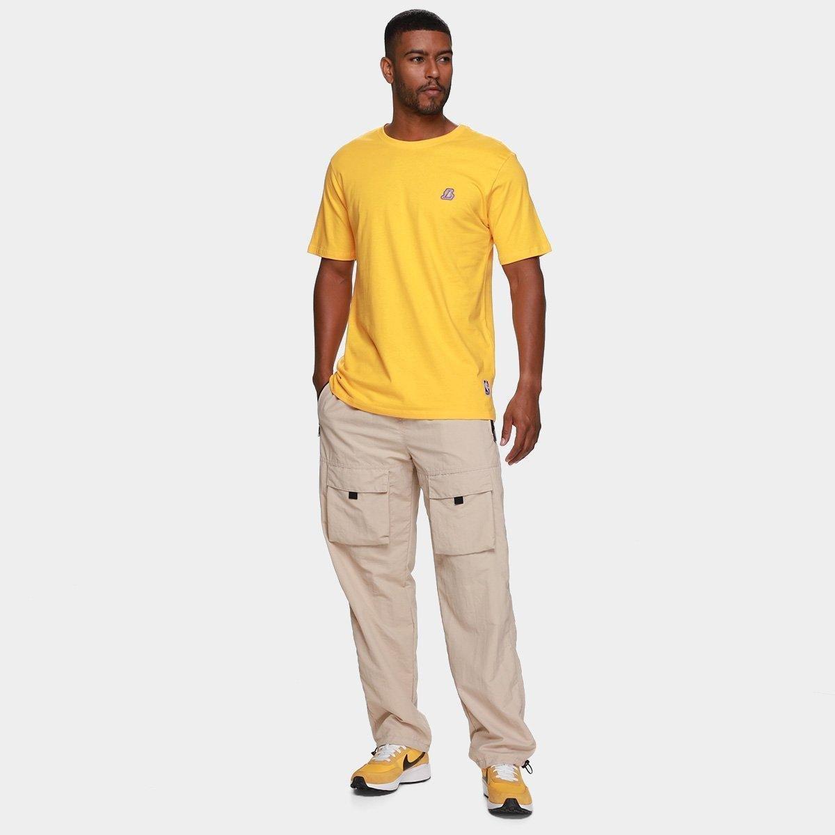 Camiseta NBA Los Angeles Lakers Minipatch Masculina - 5