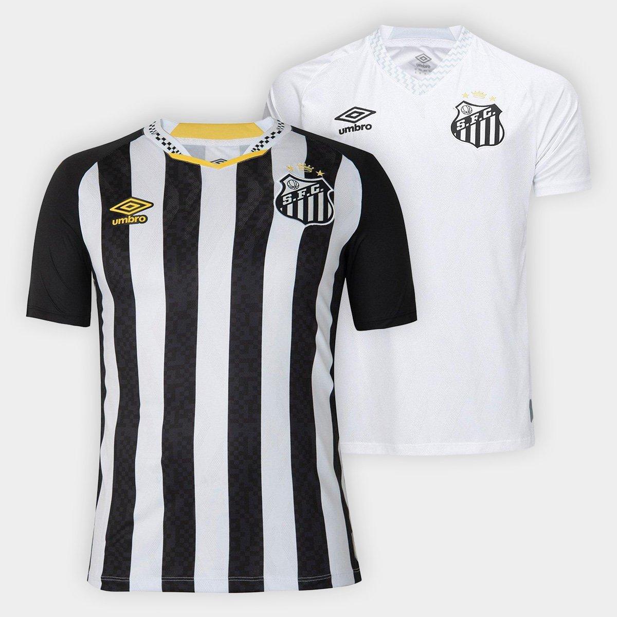 Kit Camisa Santos I 25/26 s/n Umbro + Camisa Santos II 25/26 Neymar N° 10 Torcedor Umbro Masculina - 1