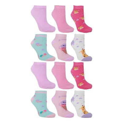 Kit Meia Infantil Cia da Meia Estampada Menina - 12 Pares