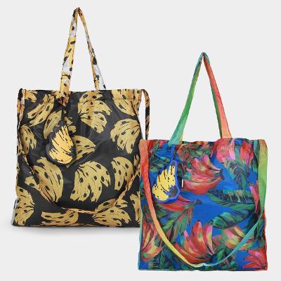 Kit Bolsa Farm Me Leva Alça Dupla - 2 Unidades