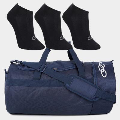Kit Gym Bag Olympikus + Meia Soquete - 3 Pares