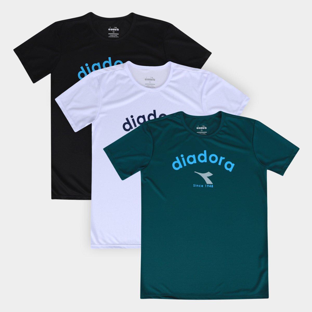Kit Camiseta Diadora 3 Peças Logo Masculino - 1
