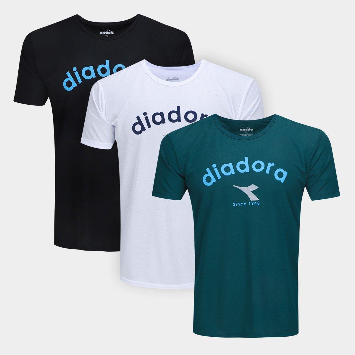 Kit Camiseta Diadora 3 Peças Logo Masculino - 1
