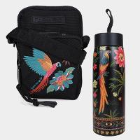 Kit Shoulder Bag Farm Da Gema Samba Das Araras + Garrafa Térmica - 1