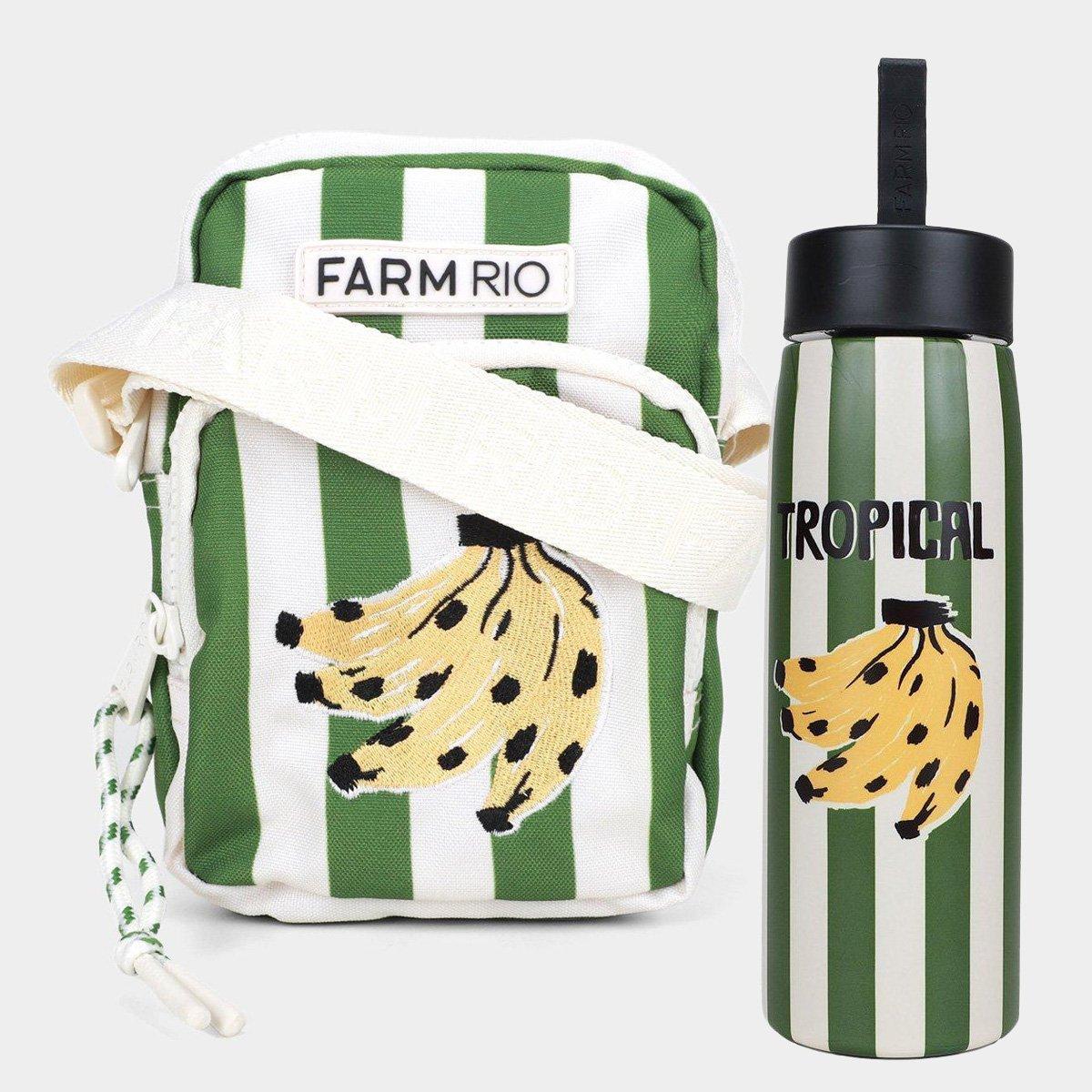 Kit Shoulder Bag Farm Da Gema Banana Tropical + Garrafa Térmica - 1