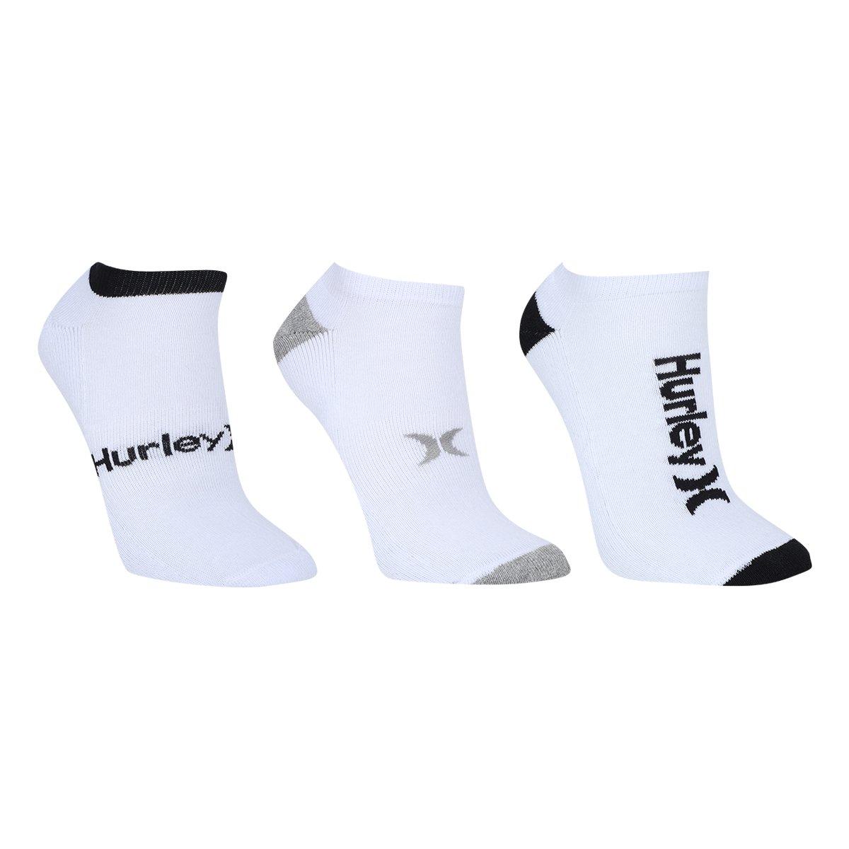 Kit Meia Hurley Casual Masculina - 3 Pares - 1