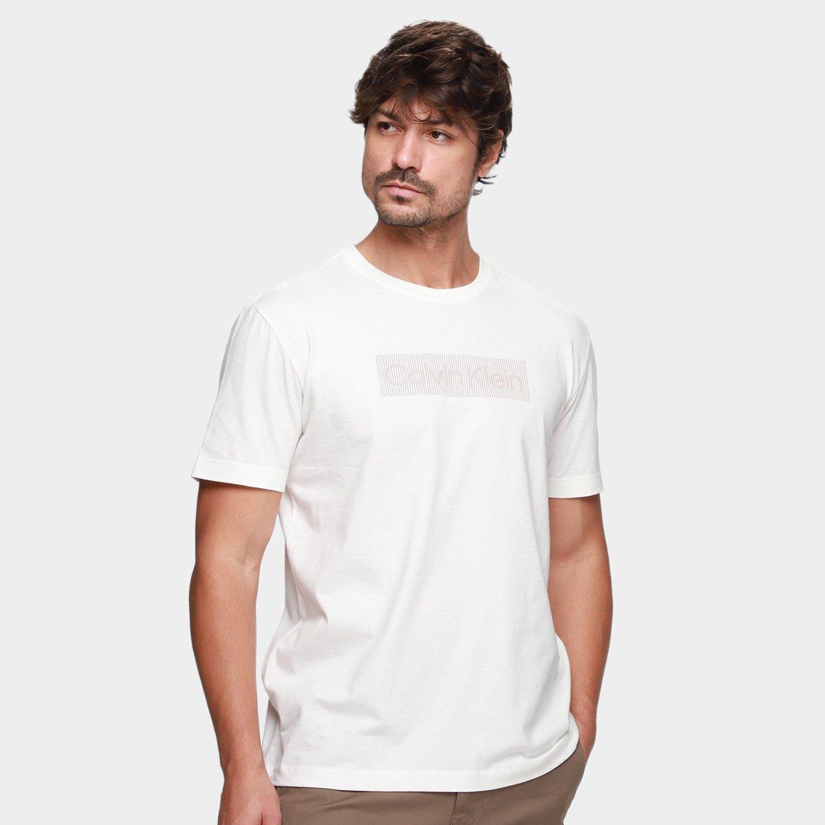 Camiseta Calvin Klein Box Striped Masculina - 1