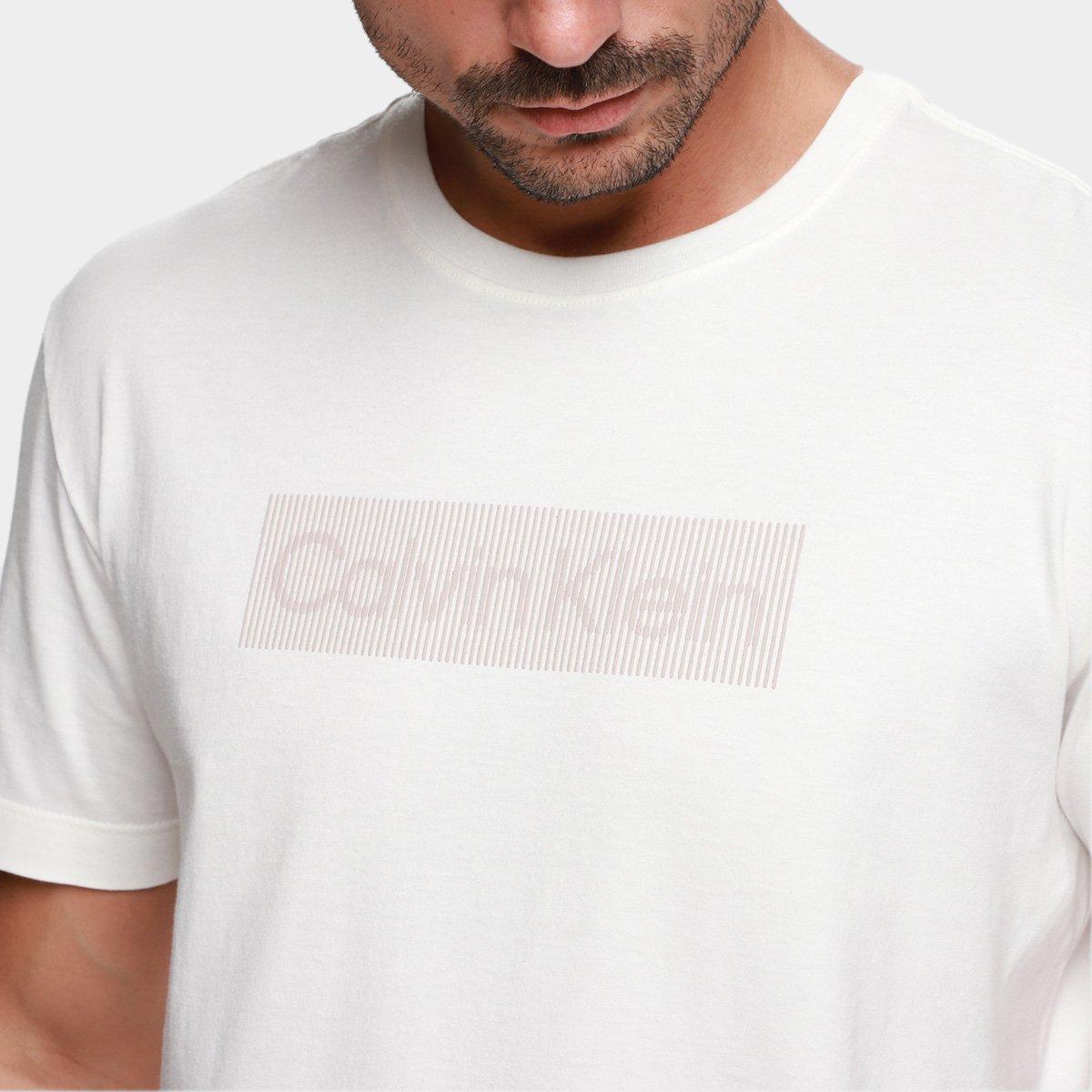 Camiseta Calvin Klein Box Striped Masculina - 3
