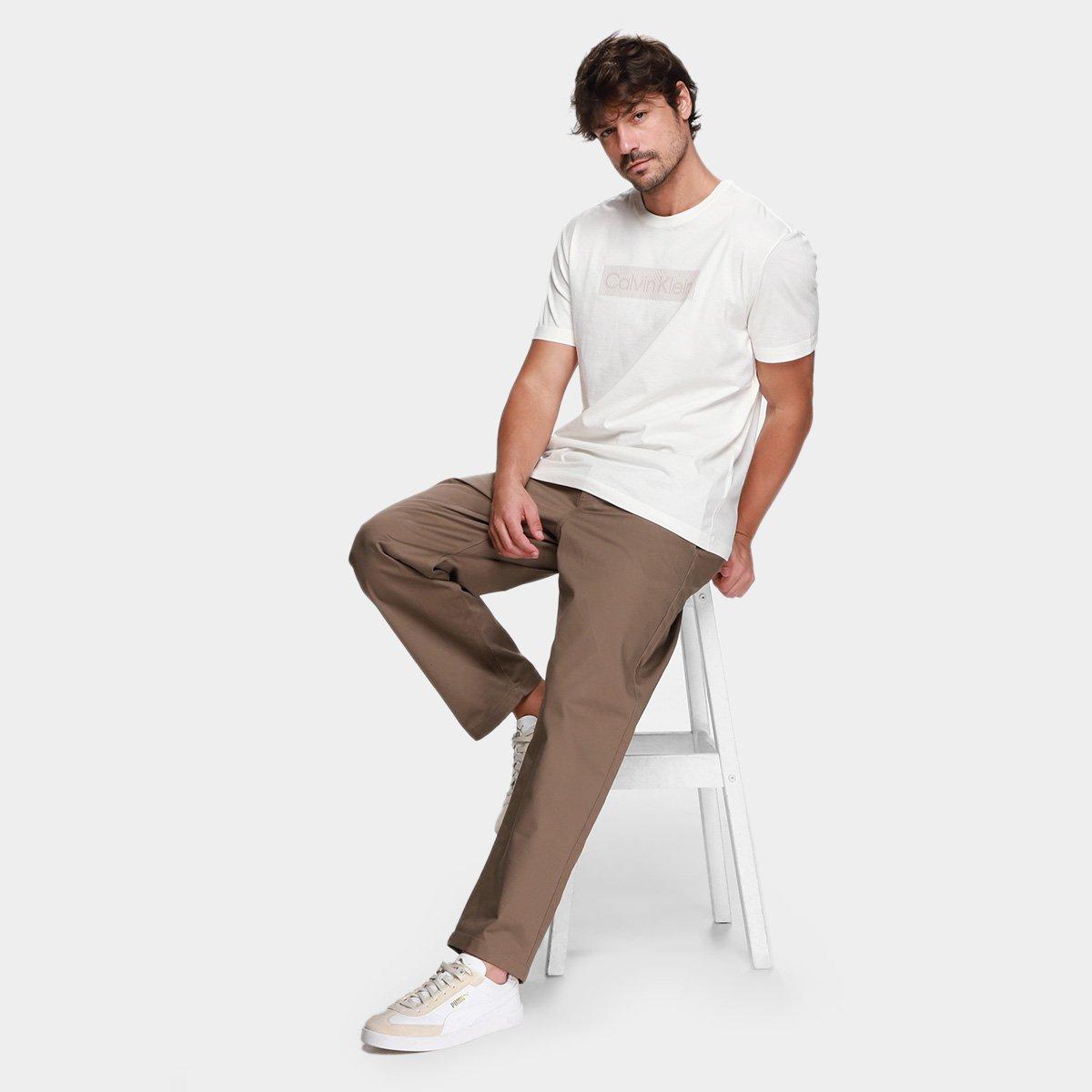 Camiseta Calvin Klein Box Striped Masculina - 4