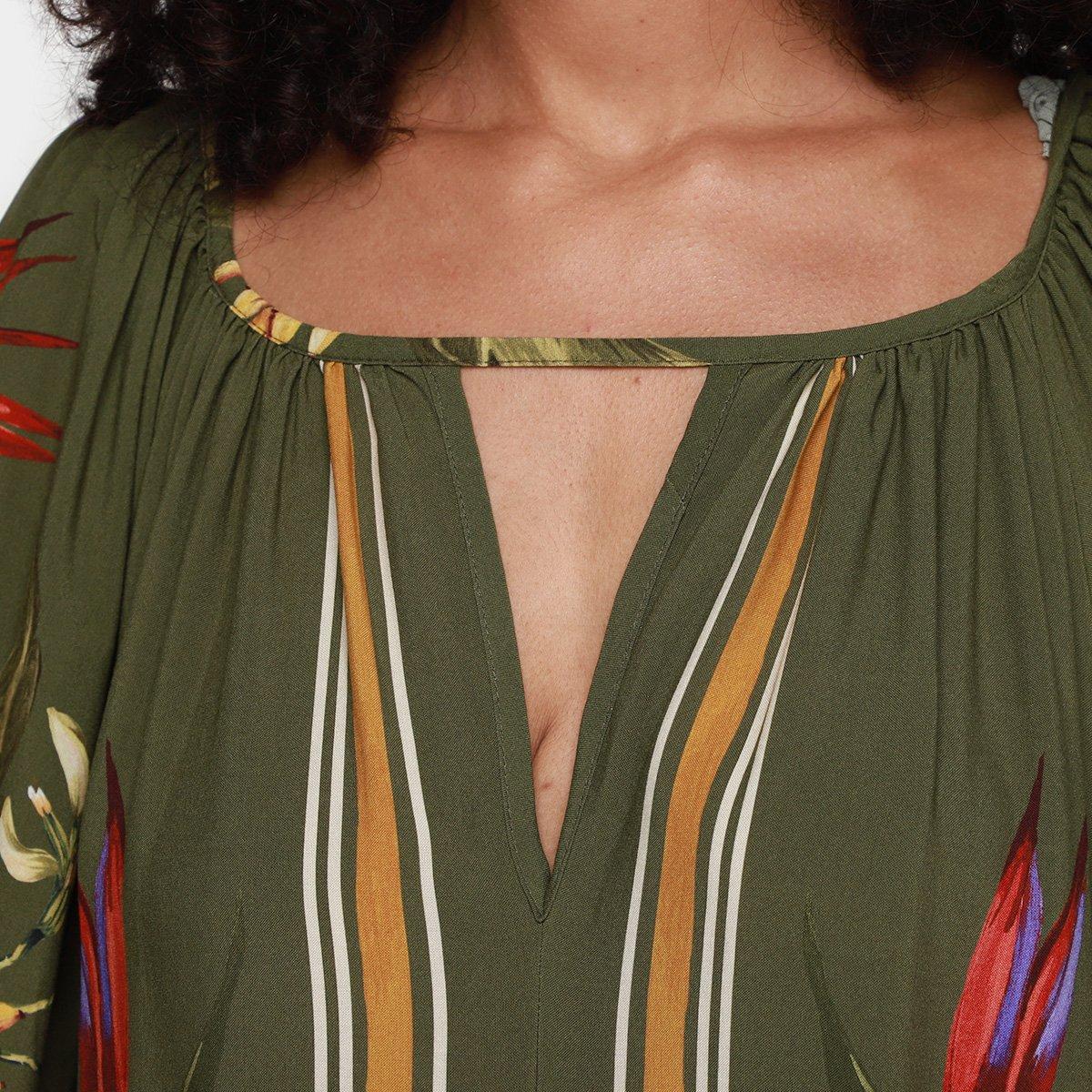 Vestido Curto Farm Lenço Tropical - 3