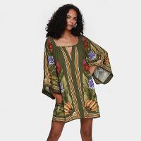 Vestido Curto Farm Lenço Tropical - 1
