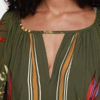 Vestido Curto Farm Lenço Tropical - 3