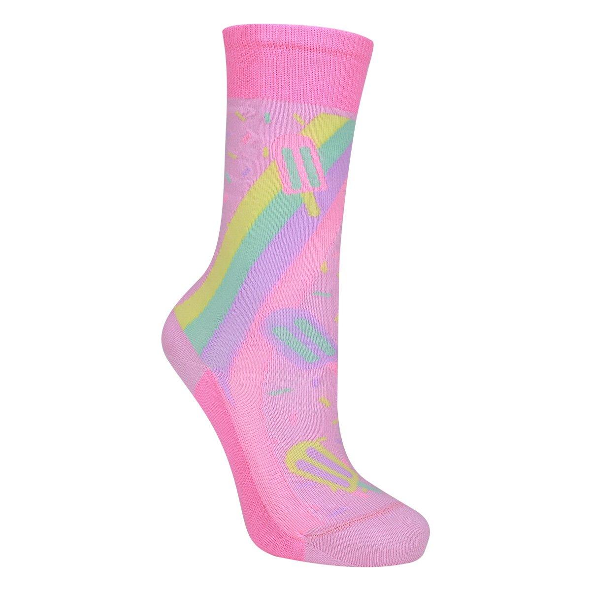 Meia Infantil Puket 3/4 Estampada Menina - 1