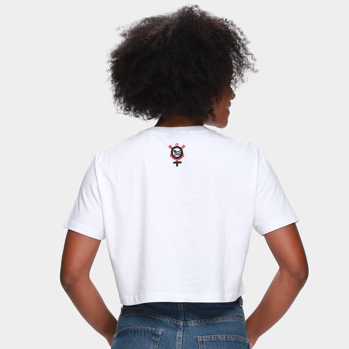 Camiseta Cropped Corinthians Feminina - 2