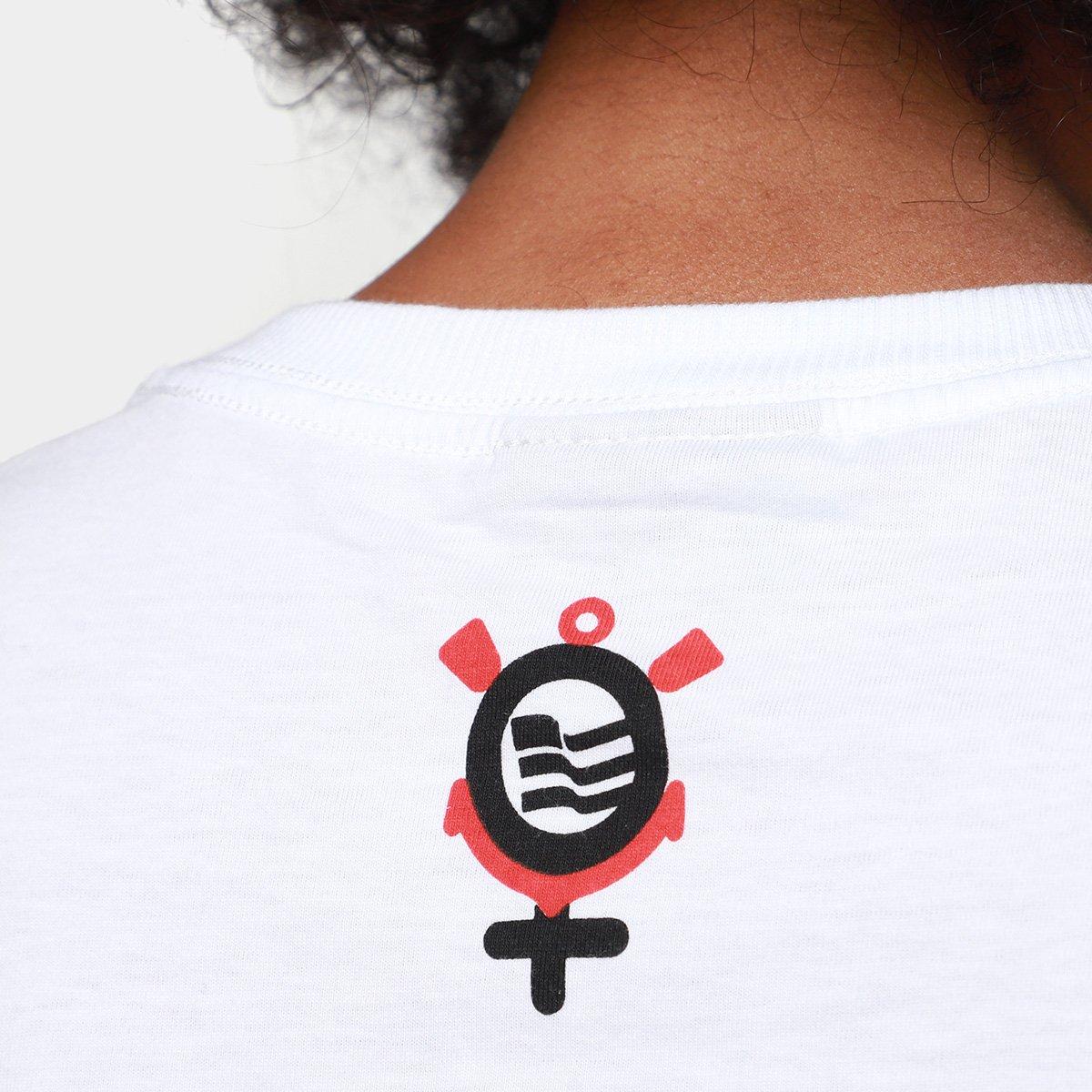 Camiseta Cropped Corinthians Feminina - 4