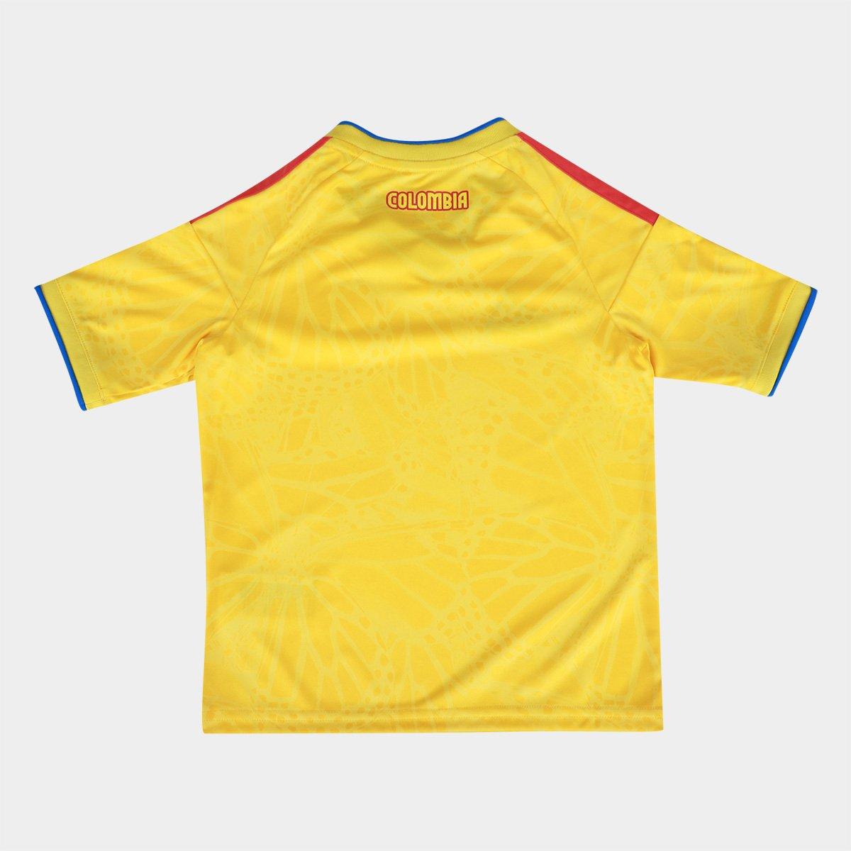 Camisa Seleção Infantil Colômbia  Home 2026 s/n Torcedor Adidas - 2