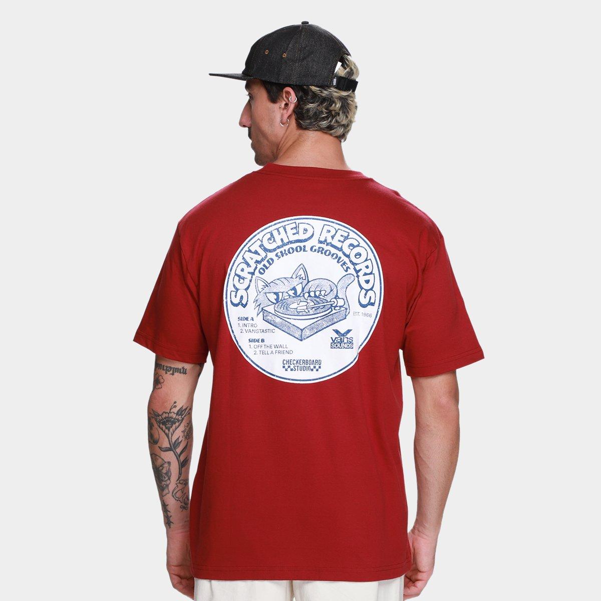 Camiseta Vans Scratched Records Masculina - 2