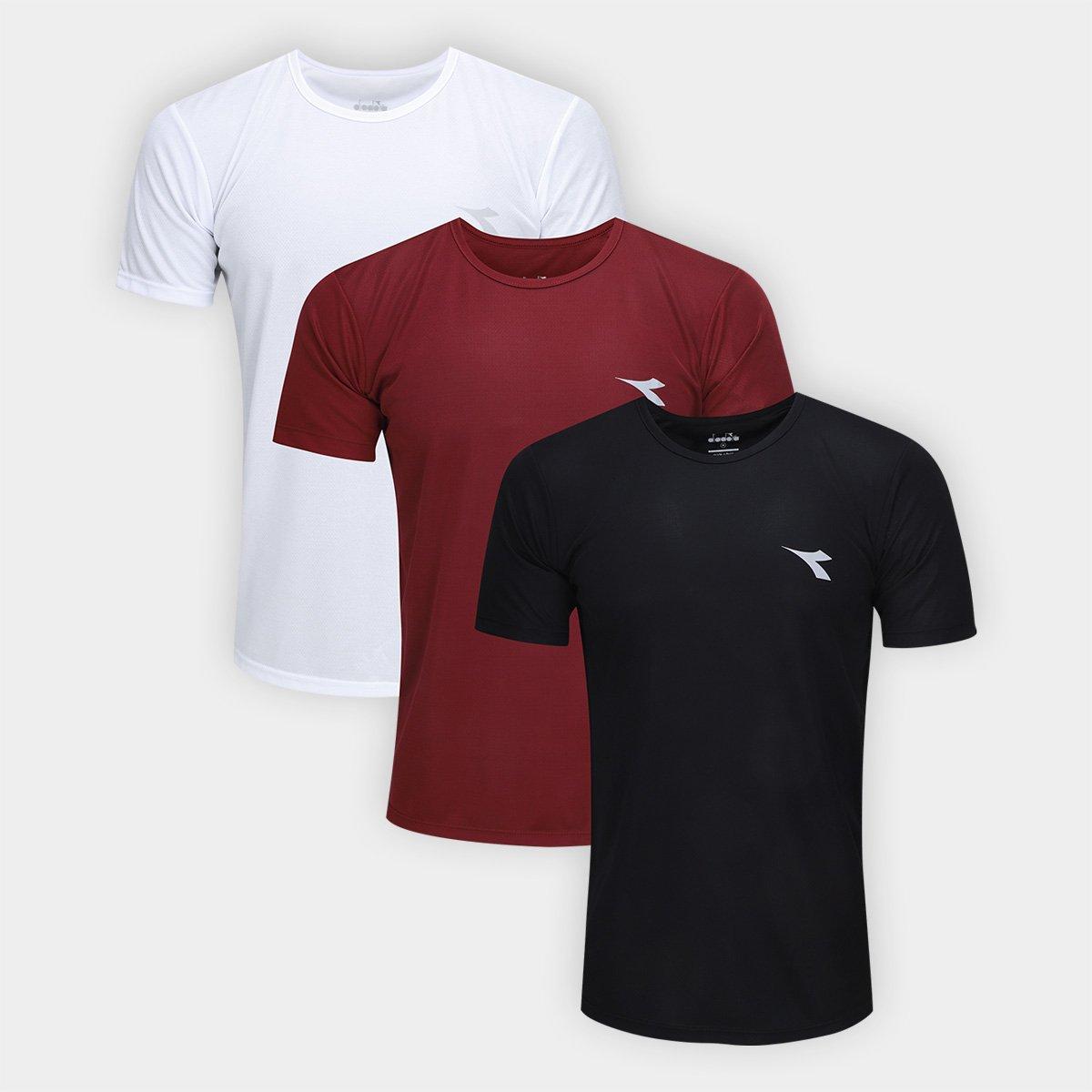 Kit Camiseta Diadora Com 3 Peças Masculina - 1