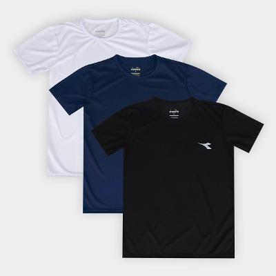 Kit Camiseta Diadora Com 3 Peças Masculina