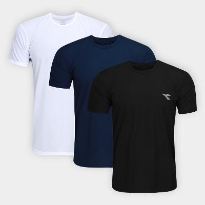 Kit Camiseta Diadora Com 3 Peças Masculina