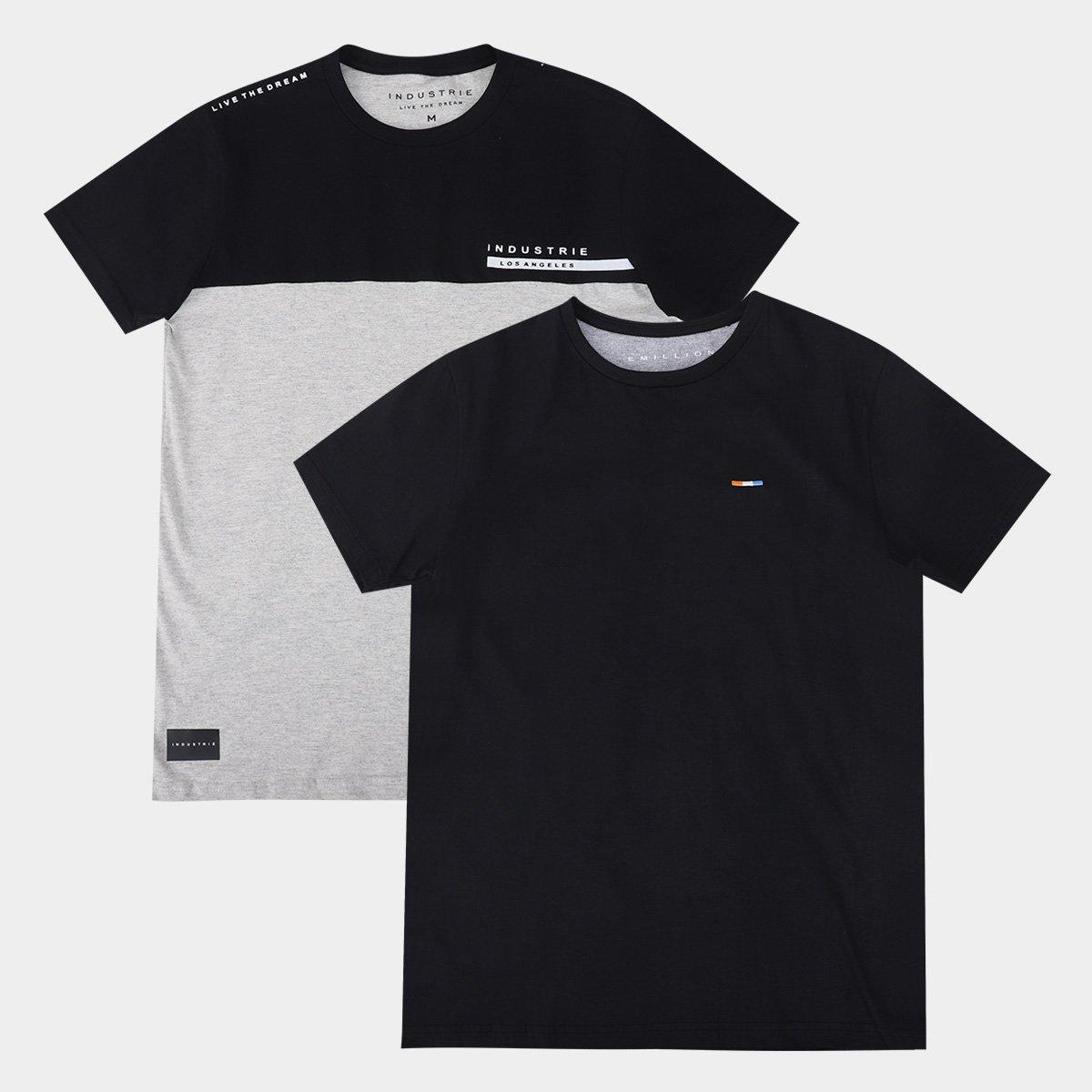 Kit Camiseta Industrie Básica Masculina 2 Peças - 1