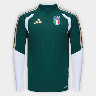 Camisa Seleção Treino Manga Longa Itália 2026 Adidas Masculina