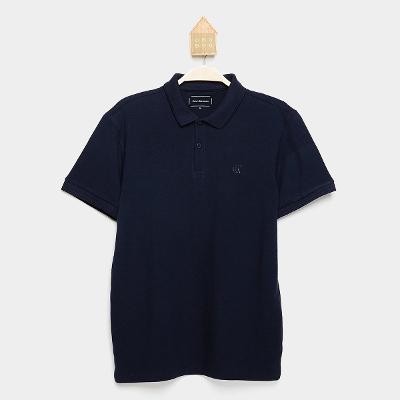 Camisa Polo Infantil Calvin Klein Logo Bordado