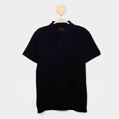 Camisa Polo Infantil Calvin Klein Logo Bordado