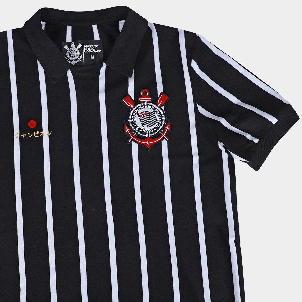 Camiseta Polo Corinthians Retrô Japão Masculina - 5