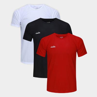 Kit Camiseta Diadora Com 3 Peças  Masculina