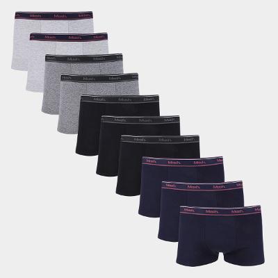 Kit Cueca Boxer Mash Cotton Elástico 10 Peças