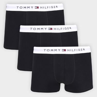 Kit Cueca Boxer Tommy Hilfiger Trunk Masculina - 3 Peças