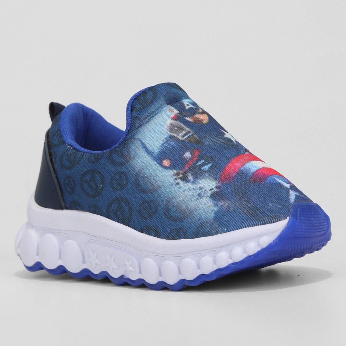 Tênis Infantil Marvel Capitão América Sem Cadarço Menino - 2