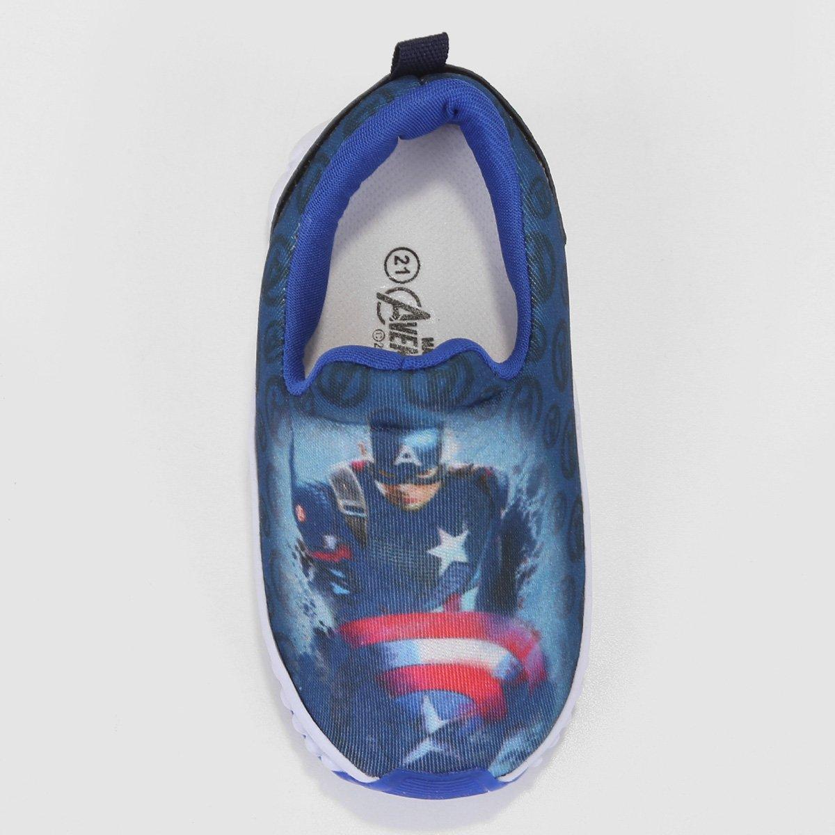 Tênis Infantil Marvel Capitão América Sem Cadarço Menino - 3