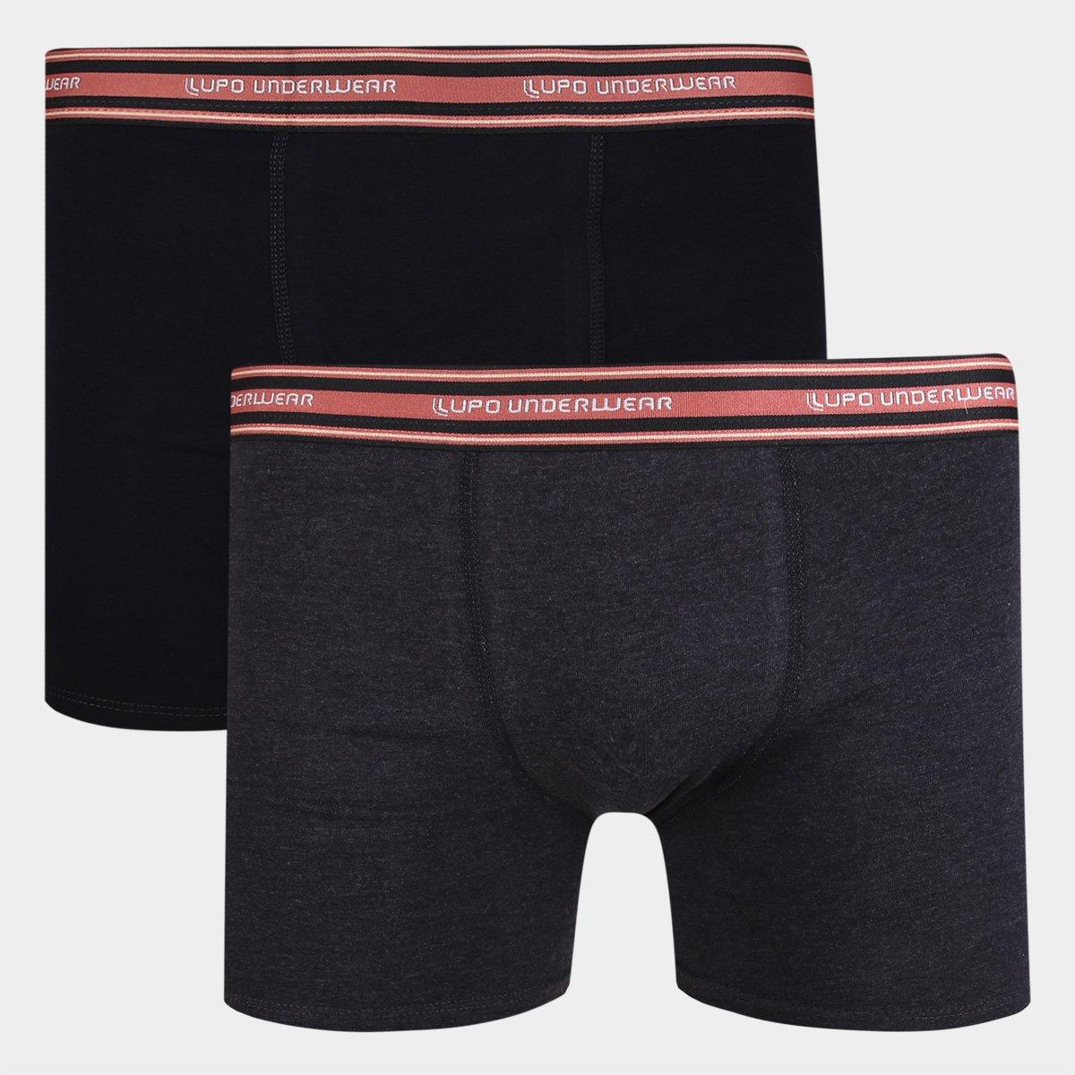 Kit Cueca Boxer Lupo Com Elástano 2 Peças - 1