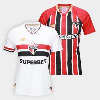 Kit Camisa São Paulo I 25/26+ Camisa São Paulo II 25/26 Torcedor New Balance Feminina - 1
